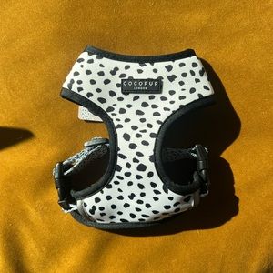 Coco pup dog harness monochrome spots size XS